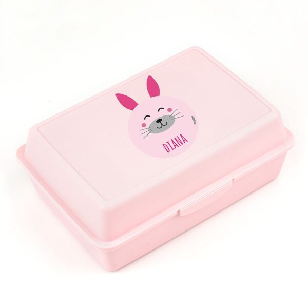 Caja porta alimentos personalizada conejito