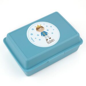 Caja porta alimentos personalizada príncipe azul
