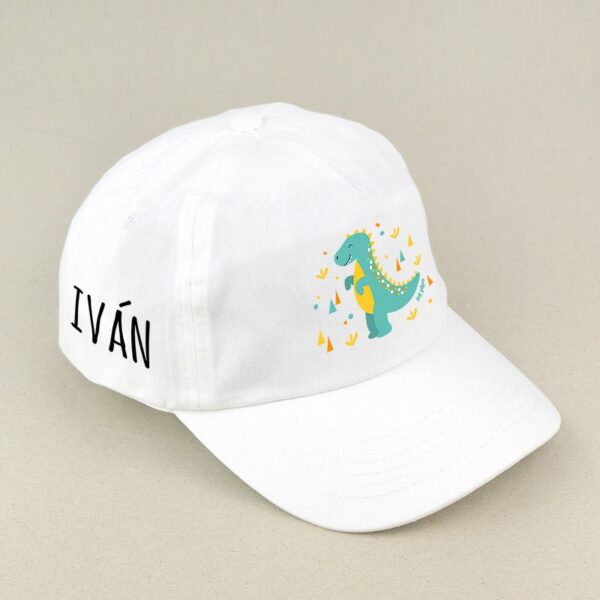 Gorra infantil dinosaurio personalizada