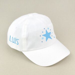 Gorra infantil estrella azul personalizada