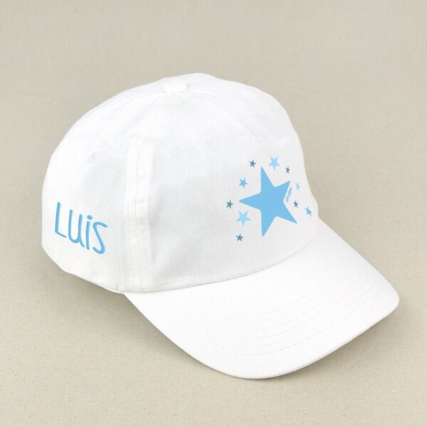 Gorra infantil estrella azul personalizada