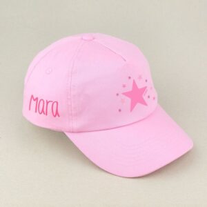 Gorra infantil estrella rosa personalizada