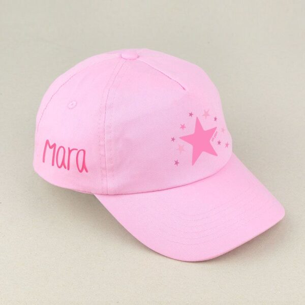 Gorra infantil estrella rosa personalizada