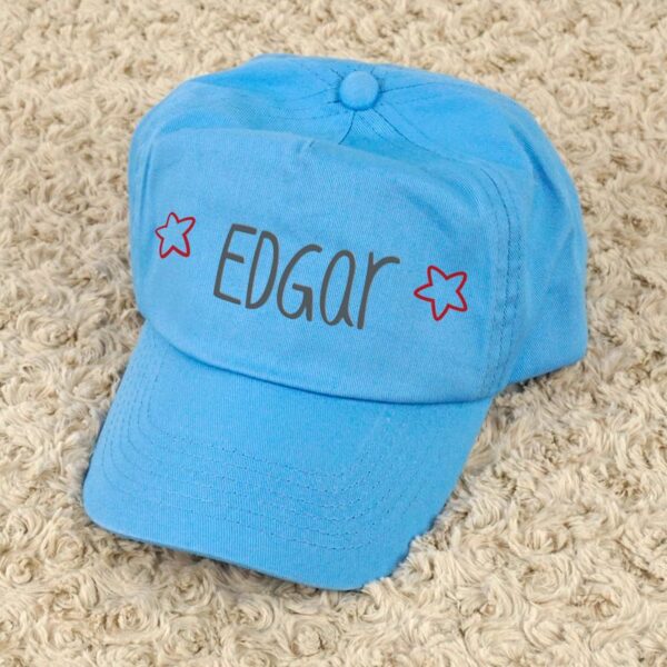 Gorra infantil personalizada azul - Imagen 2