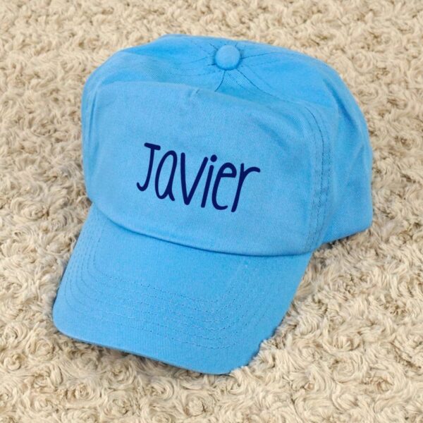 Gorra infantil personalizada azul - Imagen 3