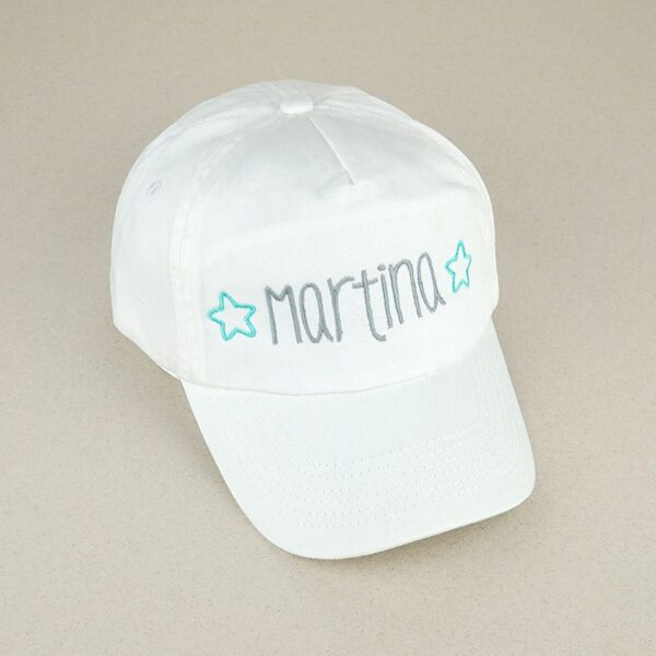 Gorra infantil personalizada blanca