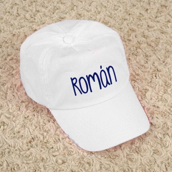 Gorra infantil personalizada blanca - Imagen 3