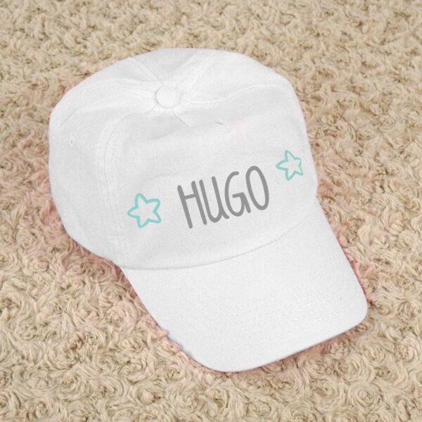 Gorra infantil personalizada blanca - Imagen 4