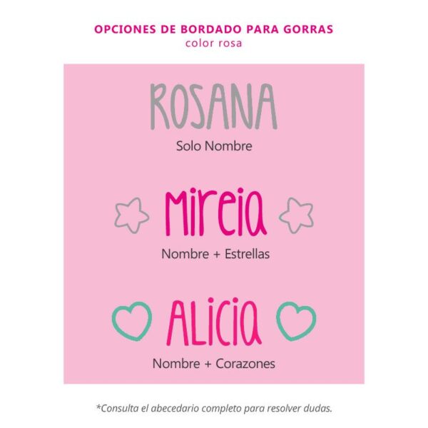 Gorra infantil personalizada rosa - Imagen 4
