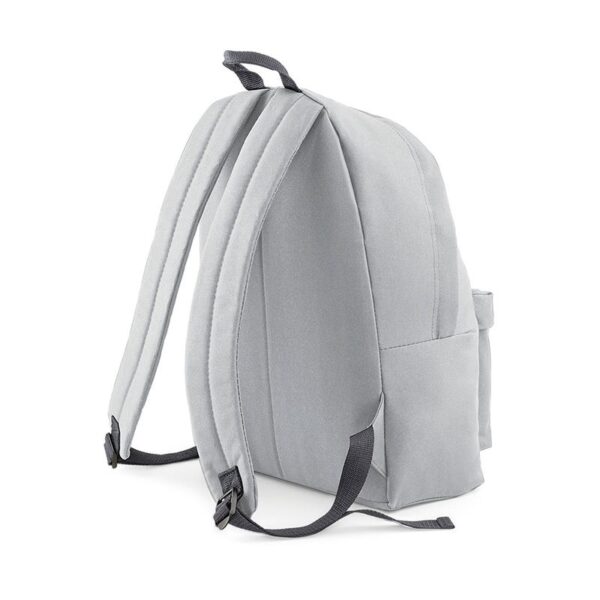 Mochila junior gris personalizada en azul - Imagen 2