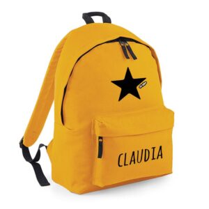 Mochila junior mostaza personalizada