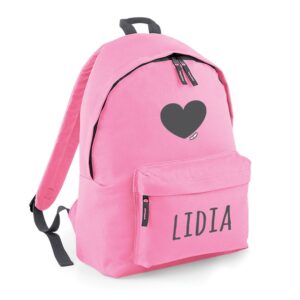 Mochila junior rosa personalizada