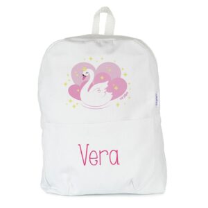 Mochila mediana lona personalizada cisne color a elegir
