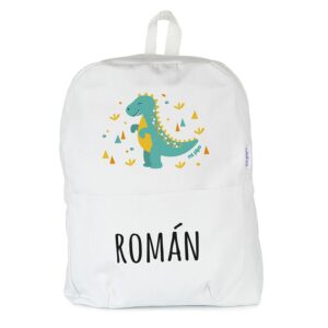 Mochila mediana lona dinosaurio color a elegir