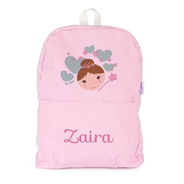Mochila mediana lona personalizada hada color a elegir