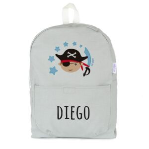 Mochila mediana lona personalizada pirata color a elegir