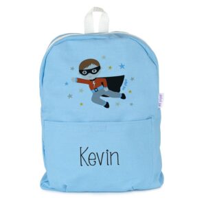 Mochila mediana lona personalizada superhéroe color a elegir