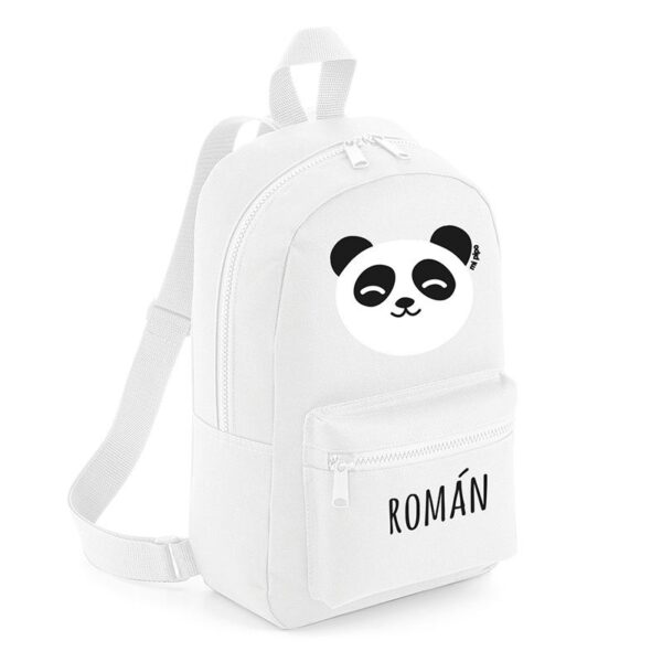 Mochila medium nylon panda personalizada color a elegir - Imagen 3