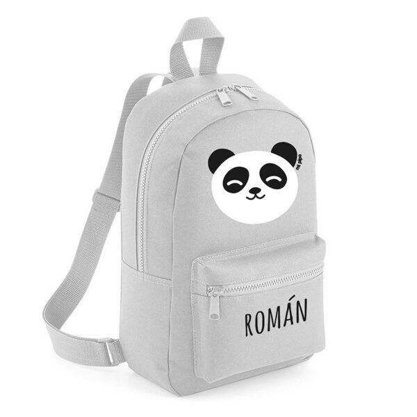Mochila medium nylon panda personalizada color a elegir - Imagen 4
