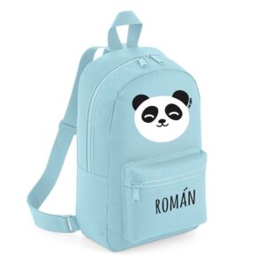 Mochila medium nylon panda personalizada color a elegir