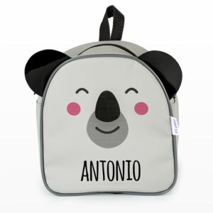Mochila personalizada zoo koala gris personalizada