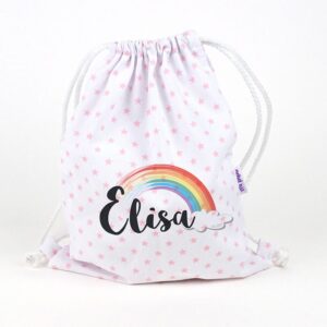 Petate arcoiris rosa personalizado