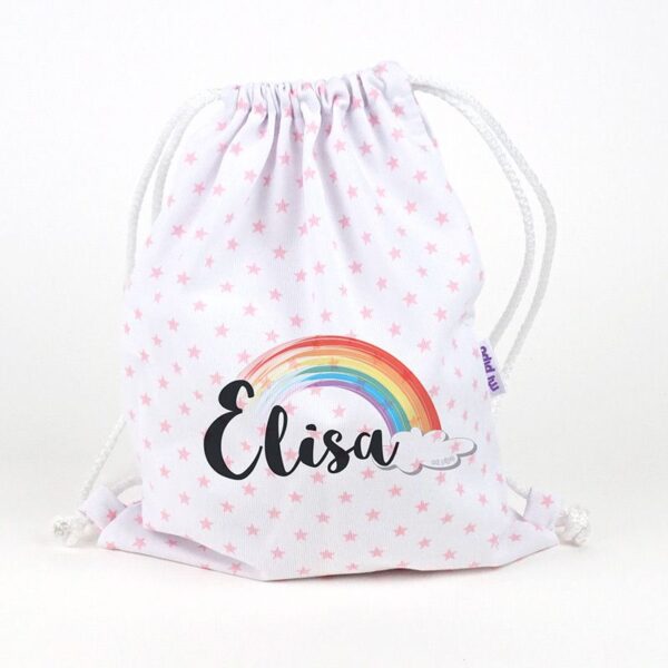 Petate arcoiris rosa personalizado