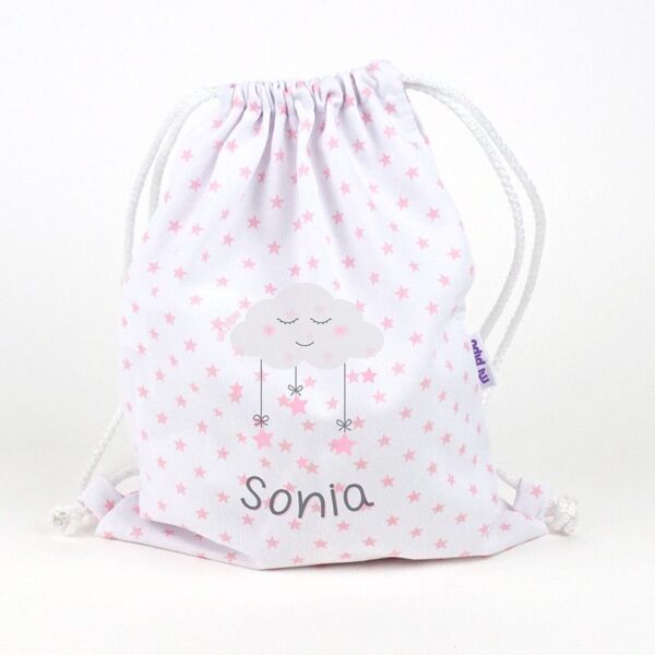 Petate nube rosa personalizado