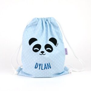 Petate panda azul personalizado