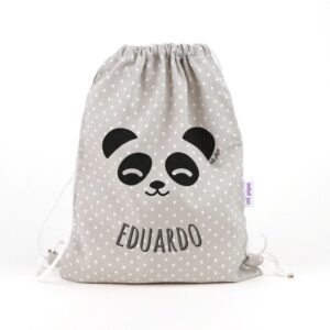 Petate panda gris personalizado