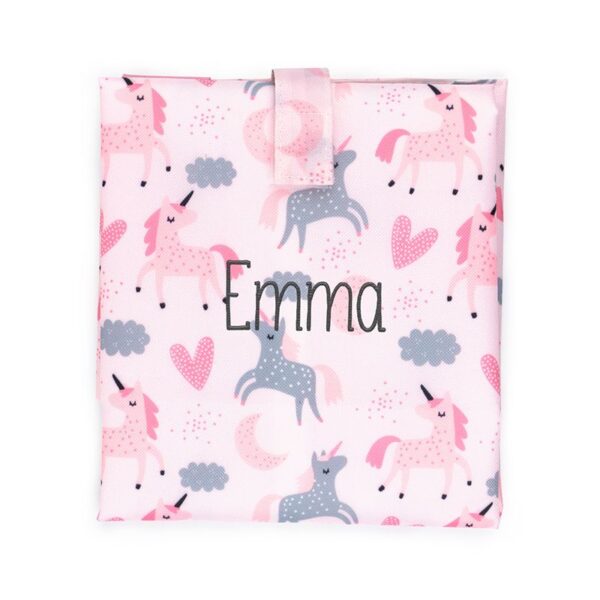 Portabocadillos unicornios personalizado