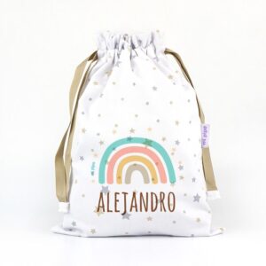 Saquito arcoiris soft personalizado