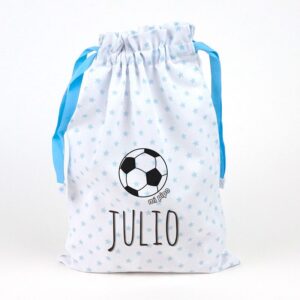 Saquito balón fútbol personalizado