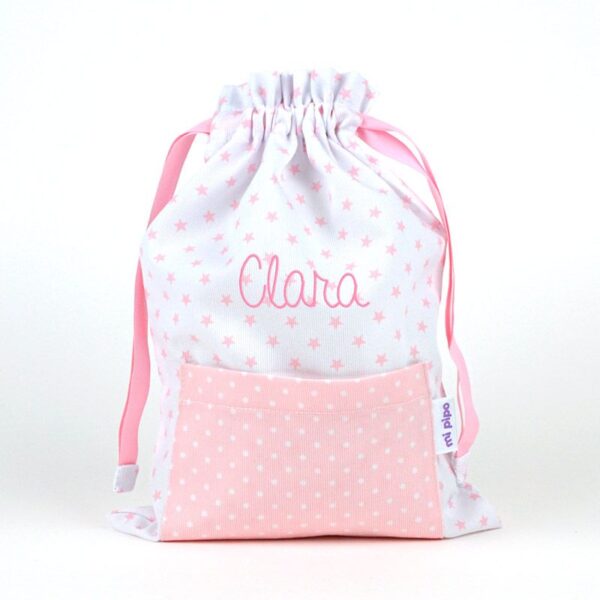 Saquito rosa personalizado