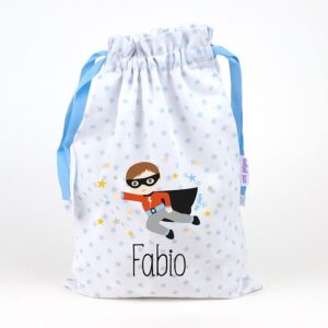 Saquito superhéroe personalizado