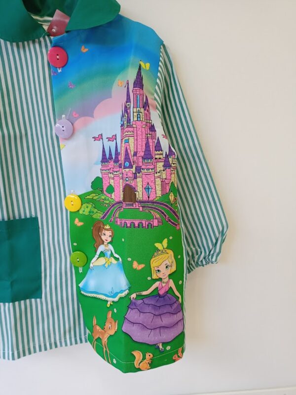 Bata escolar princesas verde - Imagen 3