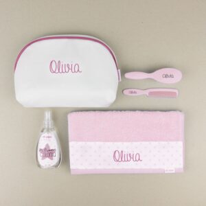 Pack neceser a la guarde rosa personalizado
