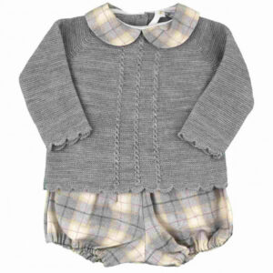 Conjunto bebé niño punto gris Dulce de Fresa
