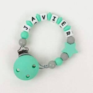Cadena de silicona estrella menta personalizada