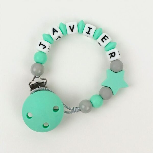 Cadena de silicona estrella menta personalizada
