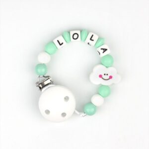 Cadena de silicona nube menta personalizada