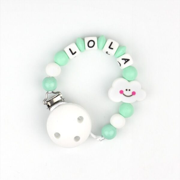 Cadena de silicona nube menta personalizada