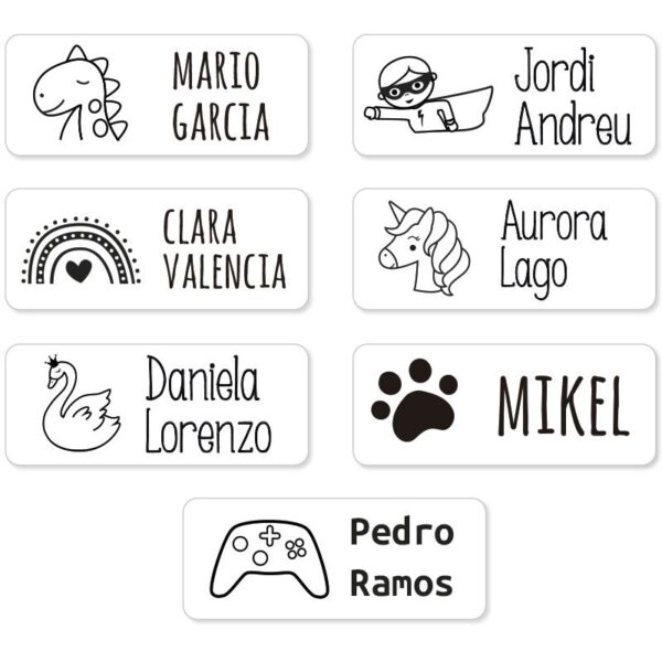 Sello marcaprendas personalizado, dibujo a elegir - Imagen 3