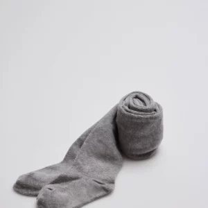 Leotardo gris jaspeado bebé algodón cálido