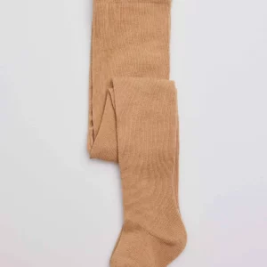 Leotardo camel bebé algodón cálido