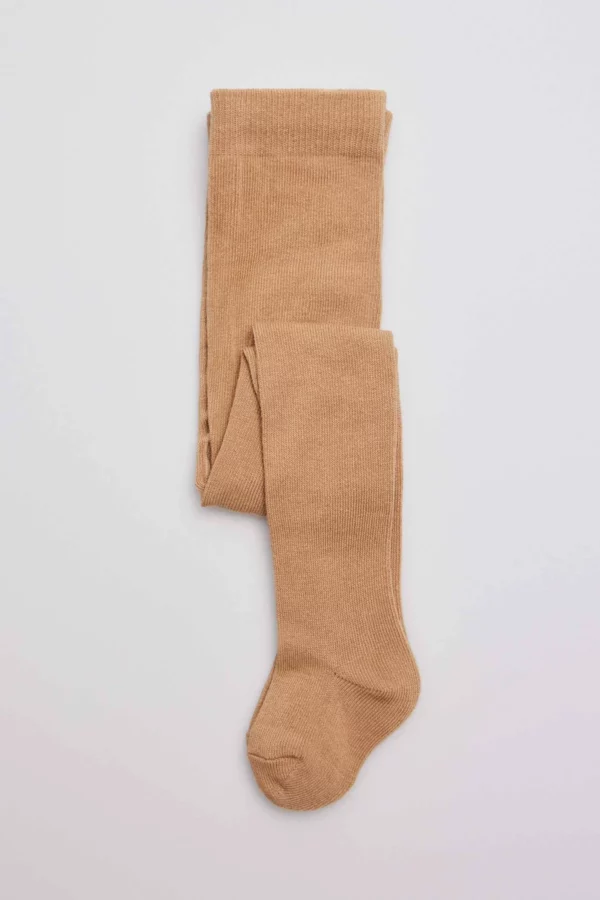 Leotardo camel bebé algodón cálido
