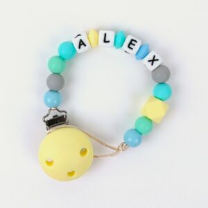 Cadena de silicona amarillo soft personalizada