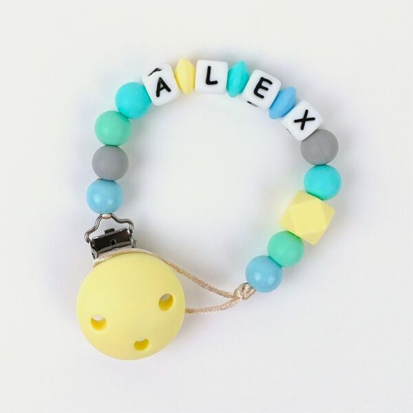 Cadena de silicona amarillo soft personalizada