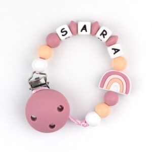 Cadena de silicona arcoiris blush personalizada