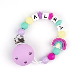 Cadena de silicona arcoiris multicolor personalizada